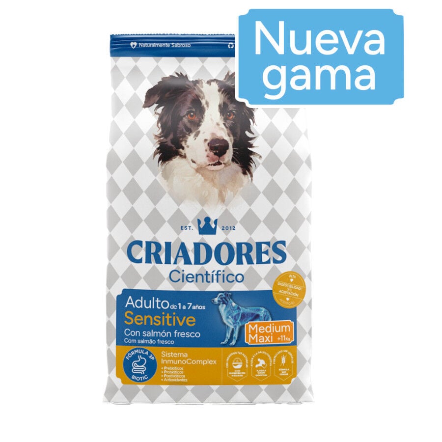 12 kg Criadores Cient&iacute;fico Sensitive Adulto Medium-Maxi Pienso Salm&oacute;n para perros, , large indicador imagen numero 2