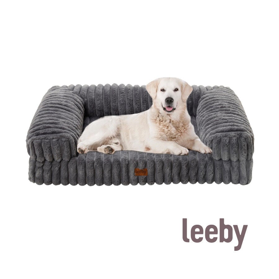 Leeby Sof&aacute; Corduroy Gris para perros, , large Imagen numero 2