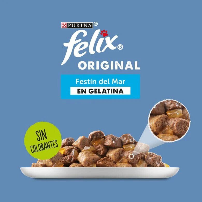4 sobres x 85 g Felix Seleccion Pescados Sobres en gelatina para gatos - Multipack, , large indicador imagen numero 2