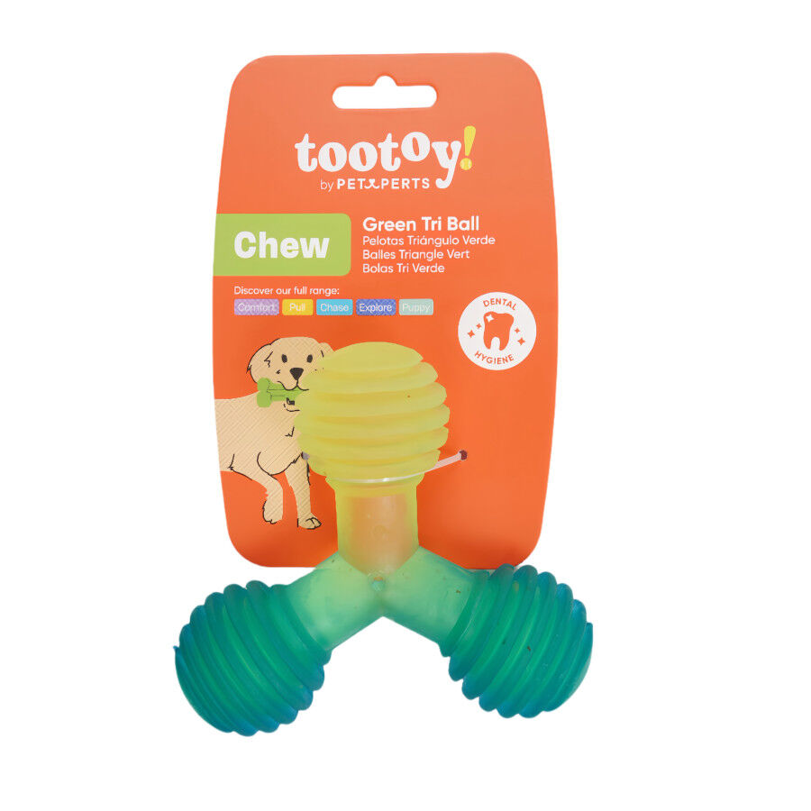 Tootoy! Mordedor de Pelotas en Tri&aacute;ngulo Verde para perros, , large indicador imagen numero 7