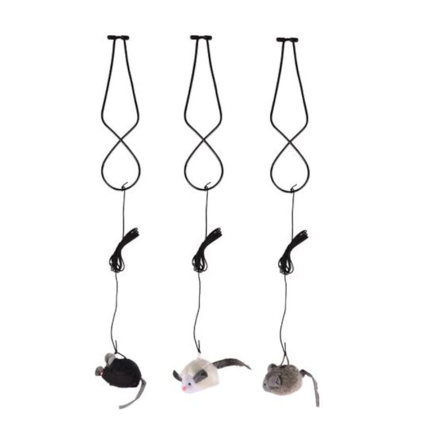 Flamingo Percha con Rat&oacute;n de peluche para gatos
