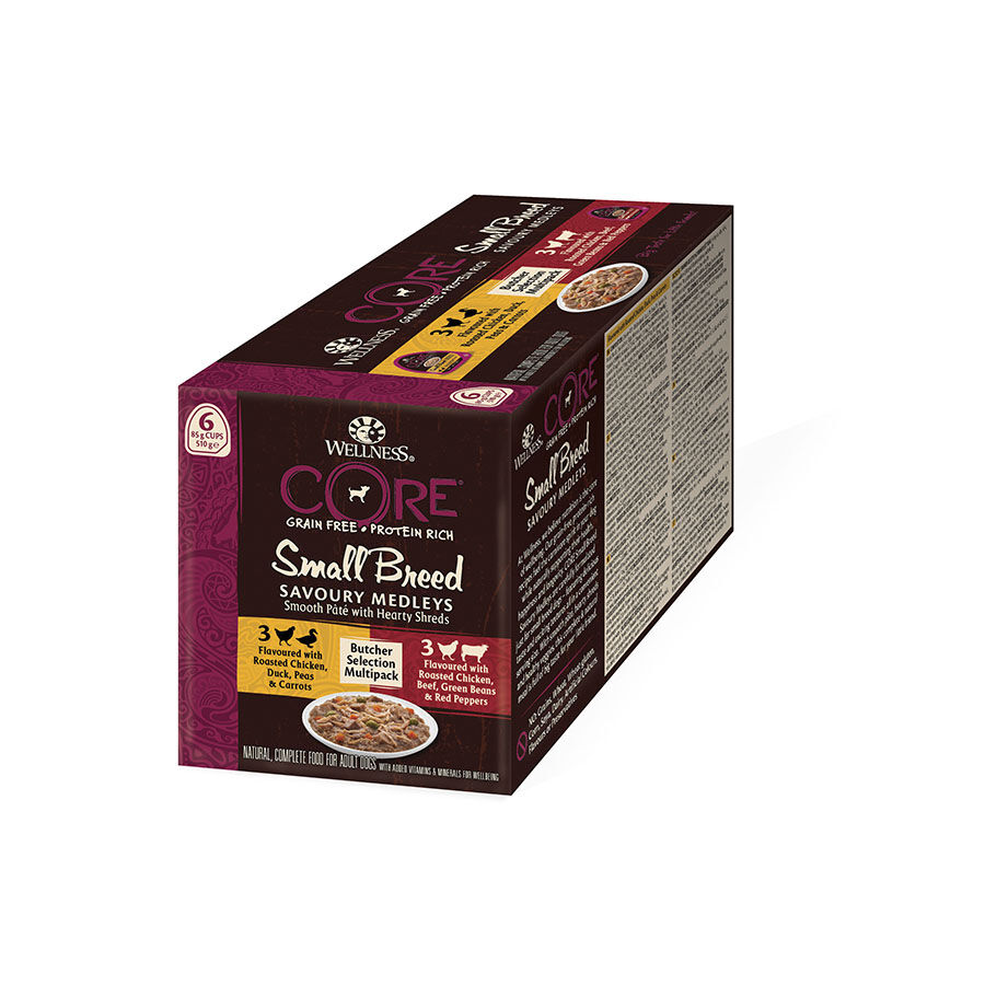 Pack 6 Tarrinas Wellness Core Butcher Selection Pollo para Perros de Razas Peque&ntilde;as 85gr indicador imagen numero 3