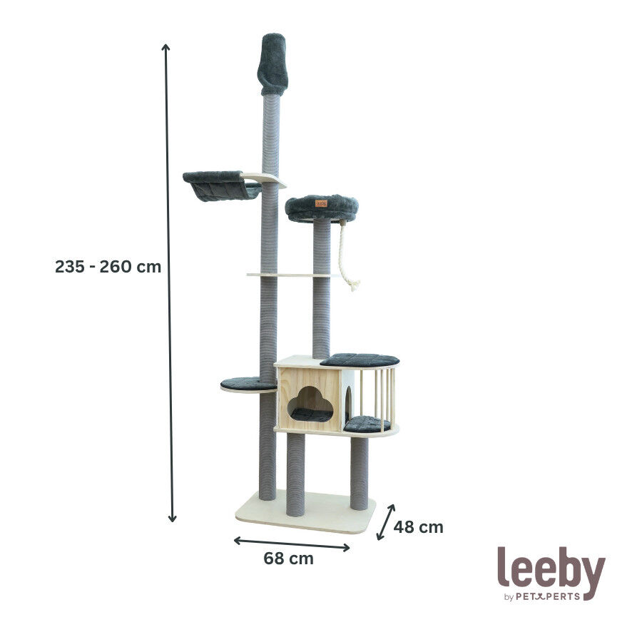 Leeby Cloud Collection torre rascador de techo con cama y juguete para gatos, , large indicador imagen numero 5
