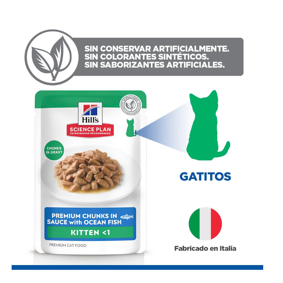 85 g Hill's Science Plan Kitten Pescado Azul sobre para gatos, , large indicador imagen numero 5
