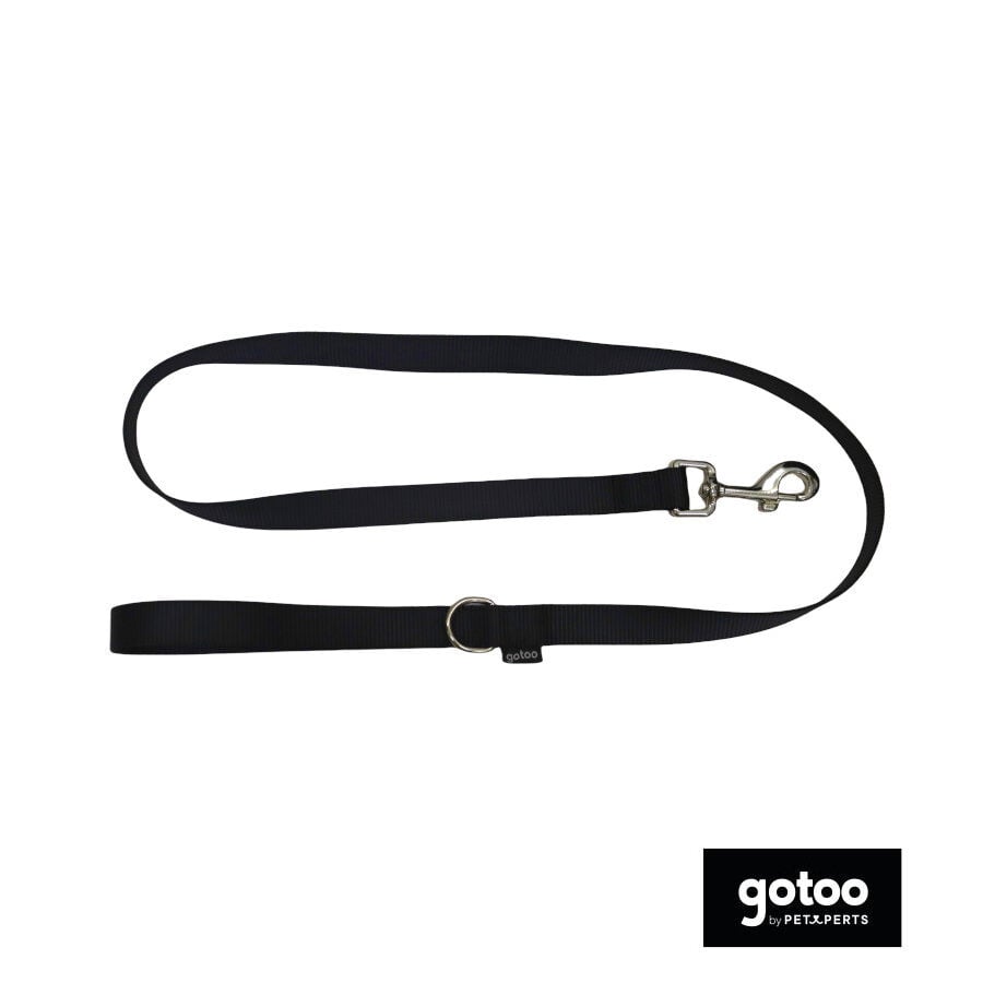 Gotoo Correa de nylon negra para perros, , large indicador imagen numero 2