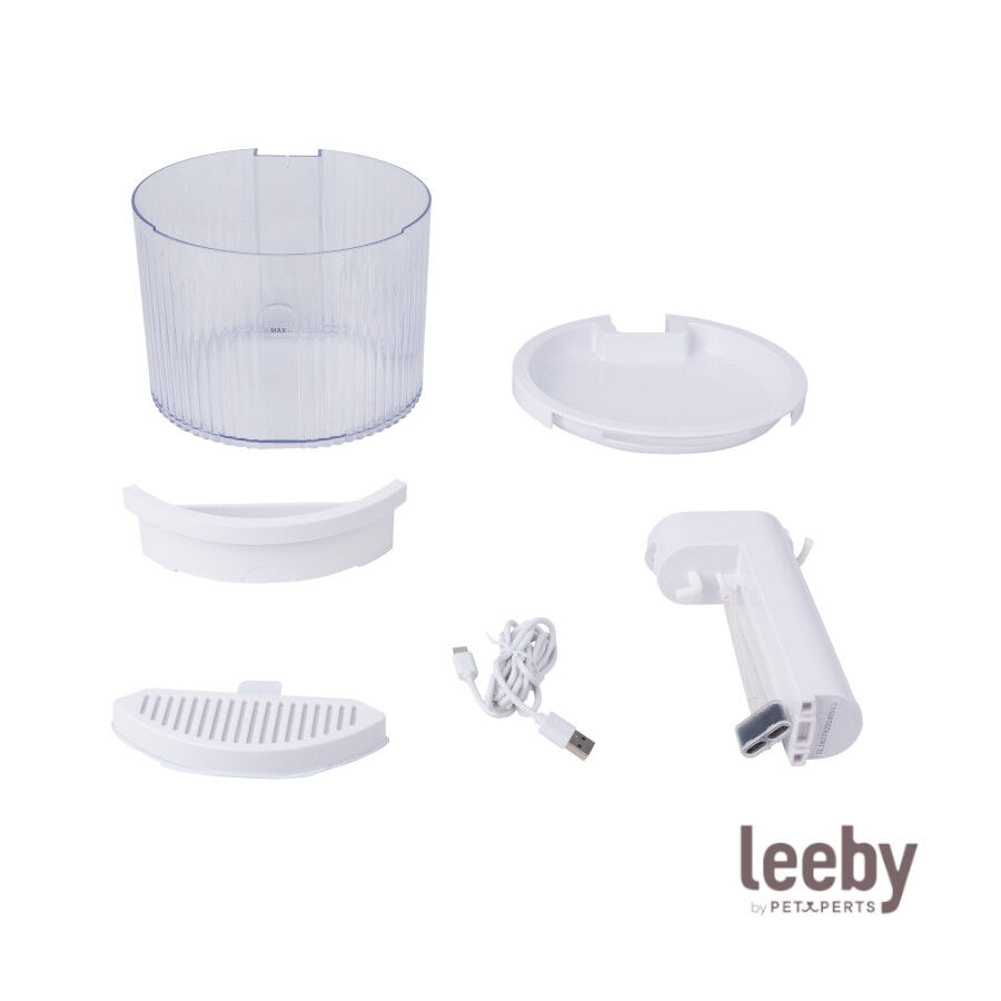 Leeby Fuente de Agua sin Cables Blanco para perros y gatos, , large indicador imagen numero 2