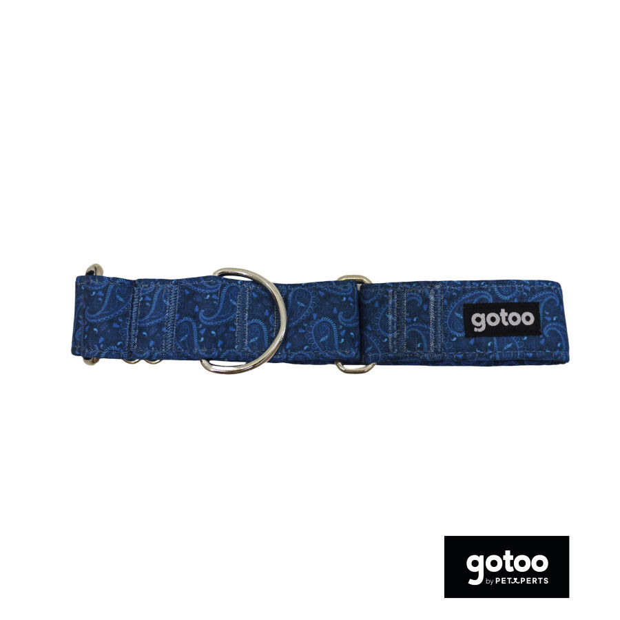 Gotoo Collar martingale estampado azul para perros, , large indicador imagen numero 2