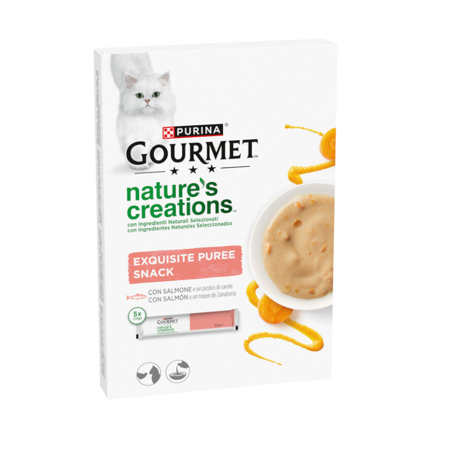 5 sobres x 10 g Gourmet Nature&rsquo;s Creations Snack H&uacute;medo de Salm&oacute;n para gatos, , large Imagen numero 1