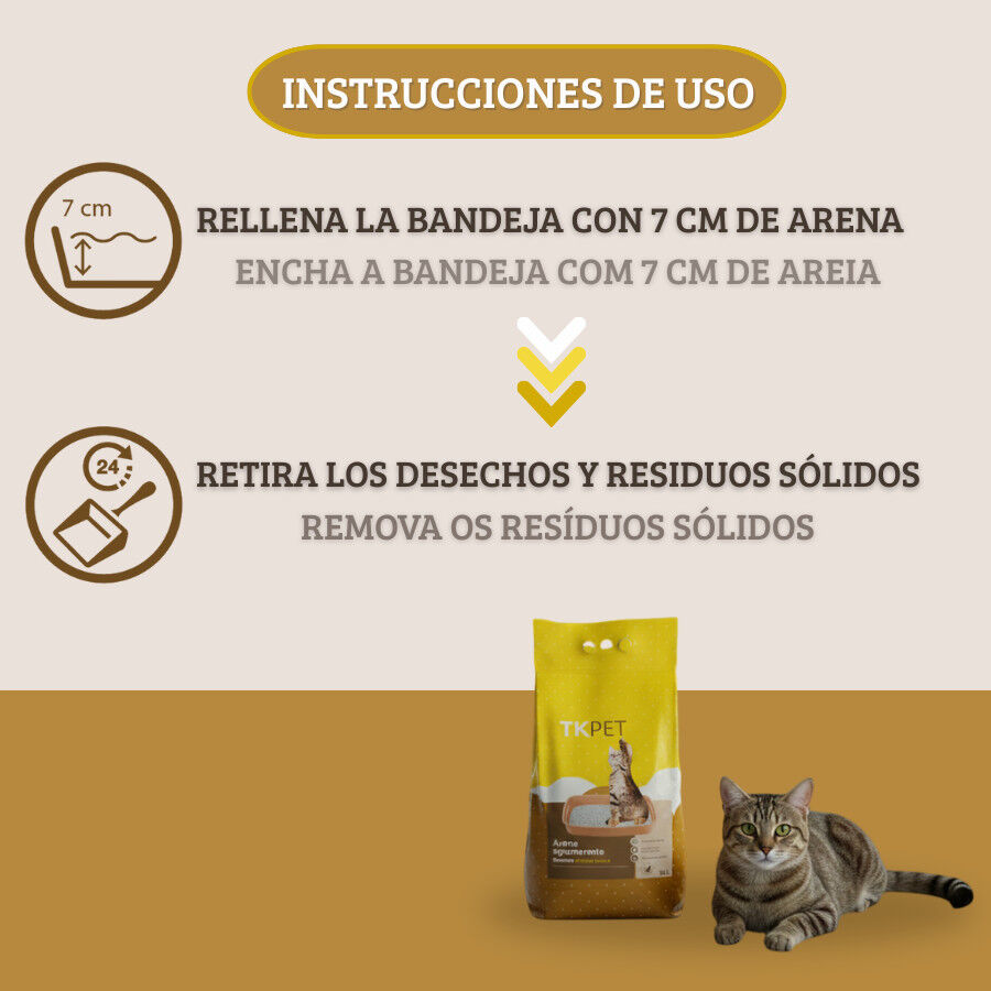 10 L TK-Pet Arena Aglomerante de Bentonita con aroma de vainilla para gatos, , large Imagen numero 4