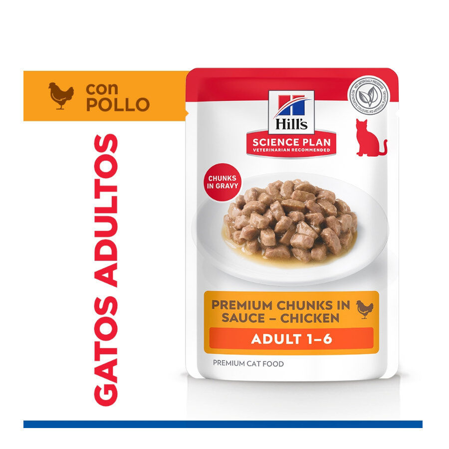 85 g Hill's Science Plan Adult Pollo sobre para gatos, , large indicador imagen numero 2