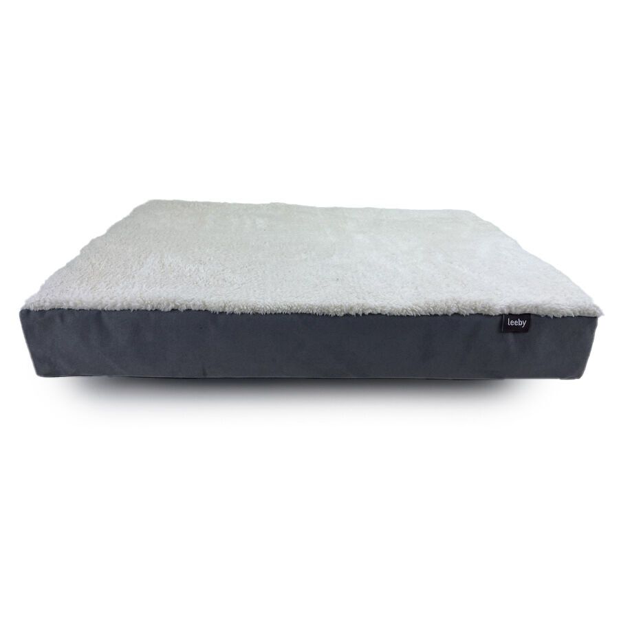 Leeby Colch&oacute;n Ortop&eacute;dico Viscoel&aacute;stico Gris para perros, , large indicador imagen numero 1