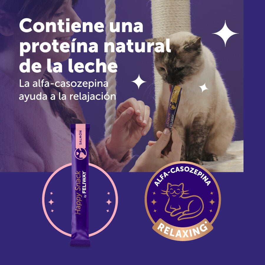 24 barritas Feliway Ceva Happy Snack Salm&oacute;n para gatos, , large indicador imagen numero 3