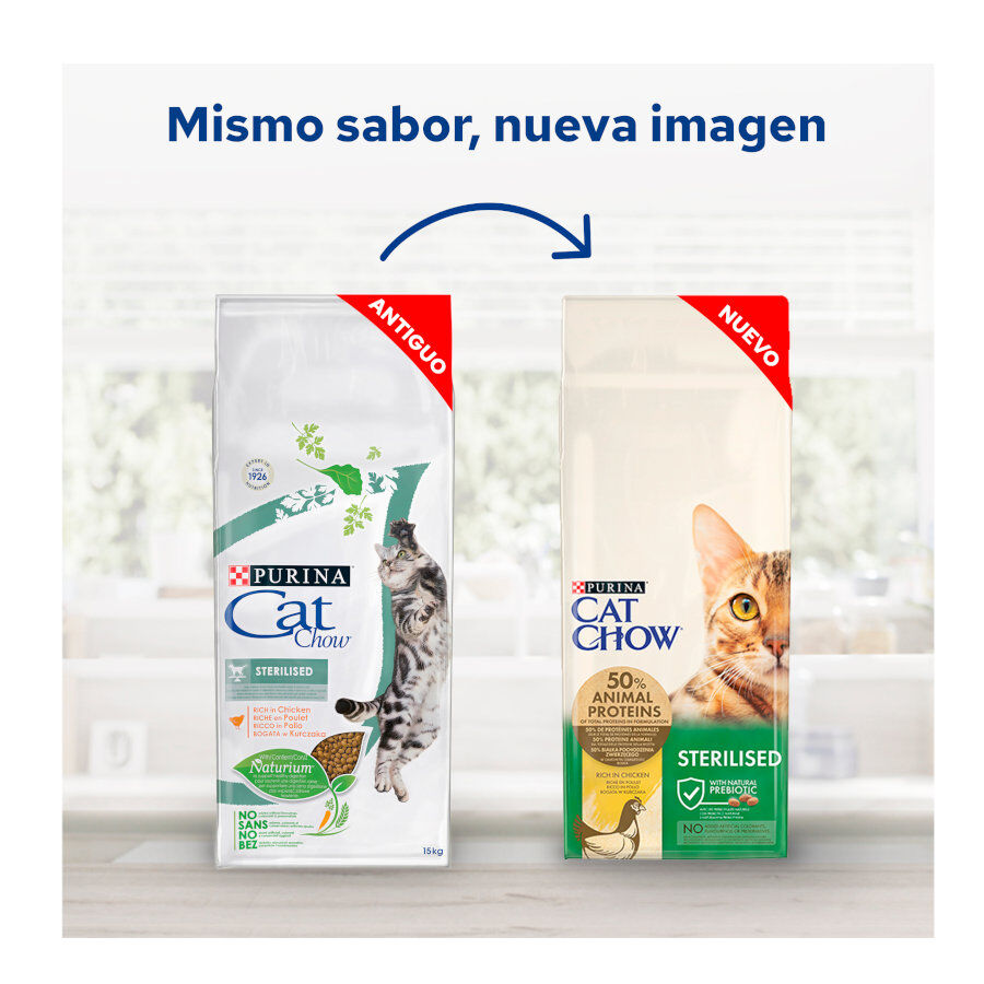 15 kg Cat Chow Sterilized Pollo Pienso para gatos, , large indicador imagen numero 2