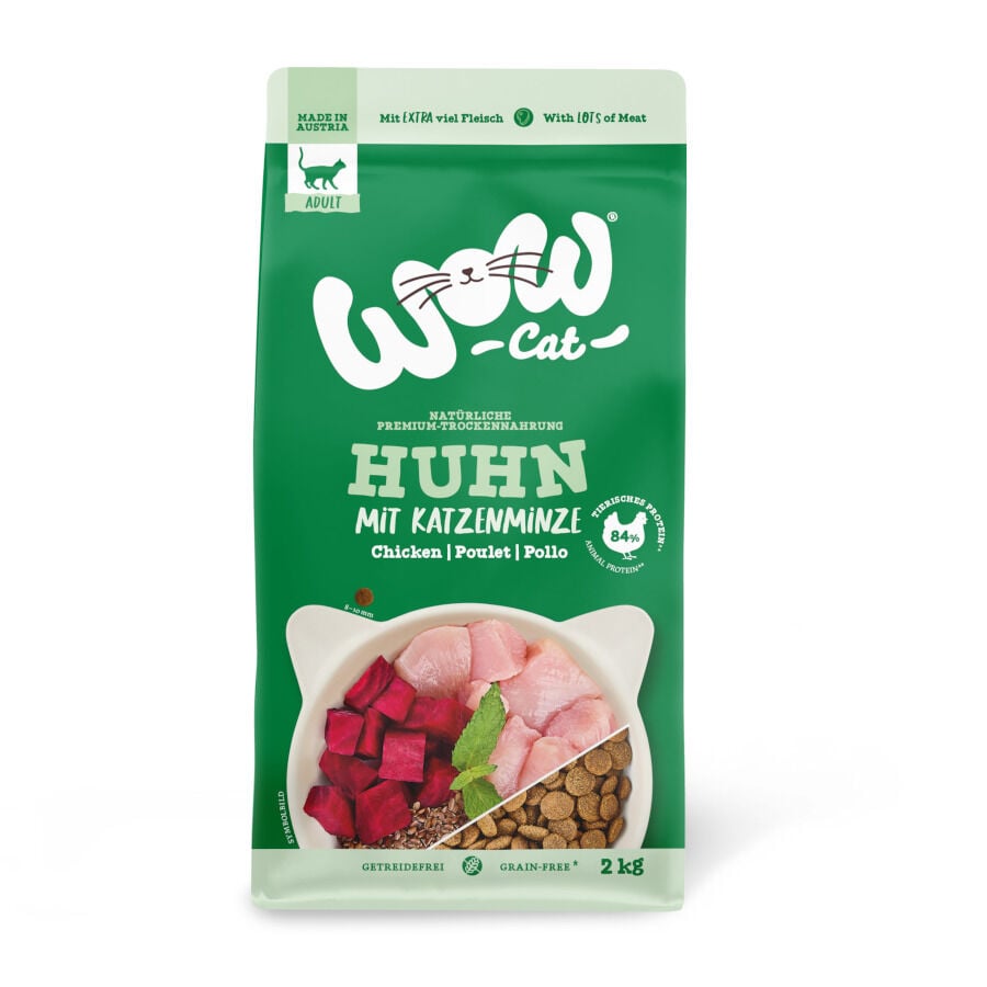 2 kg Wow Adulto Pollo pienso para gatos, , large Imagen numero 1