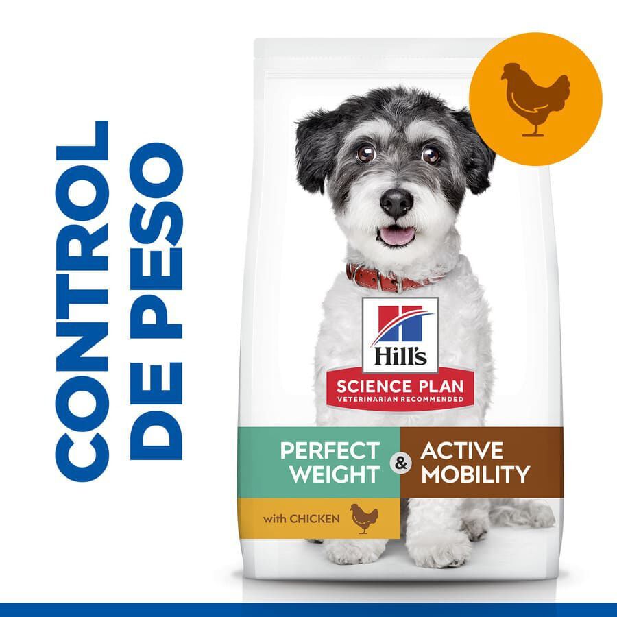 6 kg Hill's Science Plan Perfect Weight y Active Mobility Small y Mini Pollo pienso para perros, , large indicador imagen numero 2