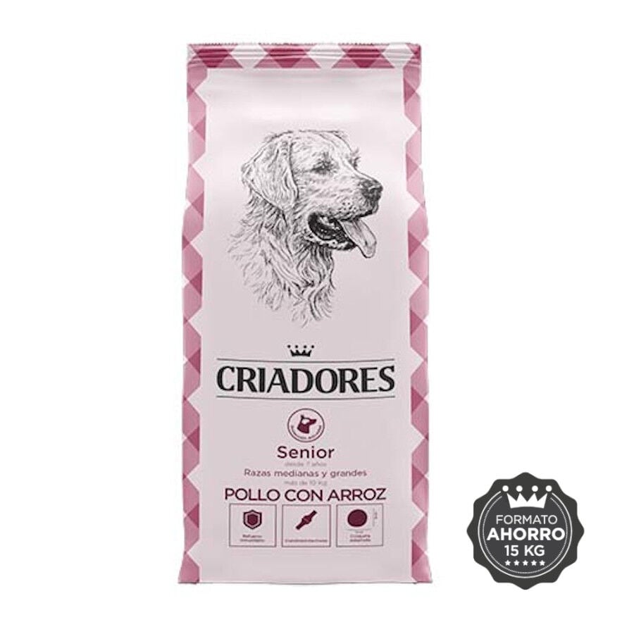15 kg Criadores Senior Pollo y Arroz pienso para perros de razas medianas y grandes, , large indicador imagen numero 2