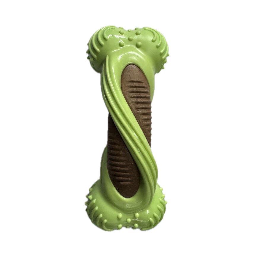 Tootoy! Hueso Mordedor Dental Verde y Marr&oacute;n para perros, , large indicador imagen numero 2