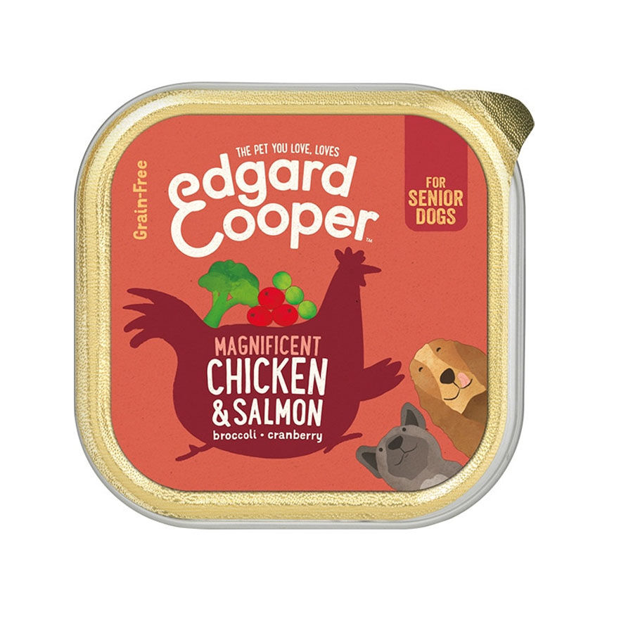 Edgard & Cooper tarrina Senior Pollo y Salm&oacute;n Imagen numero 1