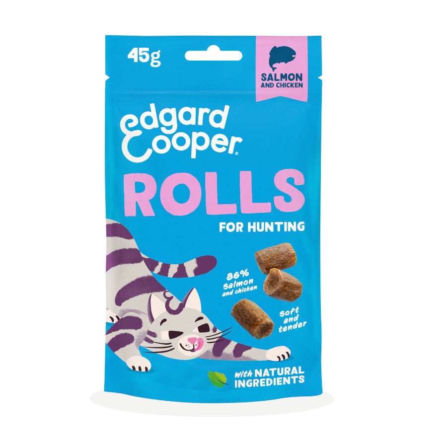 Edgard & Cooper Rollitos Salm&oacute;n y Pollo para gatos