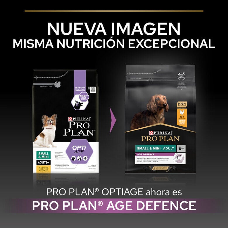 3 kg Pro Plan Adult Small y Mini Pollo pienso para perros S&eacute;nior +9, , large indicador imagen numero 3