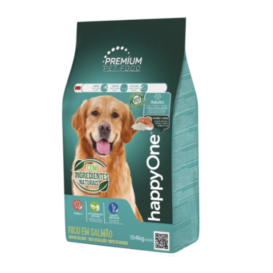 happyOne Premium Adult Salm&oacute;n y Arroz pienso para perros, , large Imagen numero 1