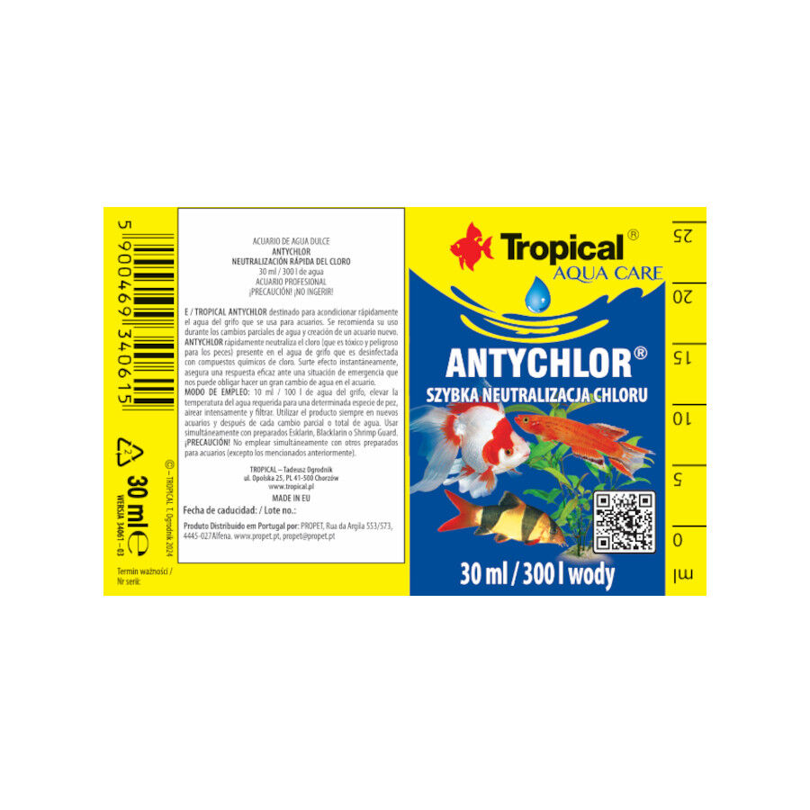 30 ml Tropical AntychlorNeutralizaci&oacute;n R&aacute;pida Del Cloro para acuarios de agua dulce, , large indicador imagen numero 2