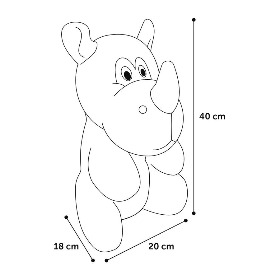 Flamingo Henny Rinoceronte Topo de Peluche para perro, , large indicador imagen numero 2