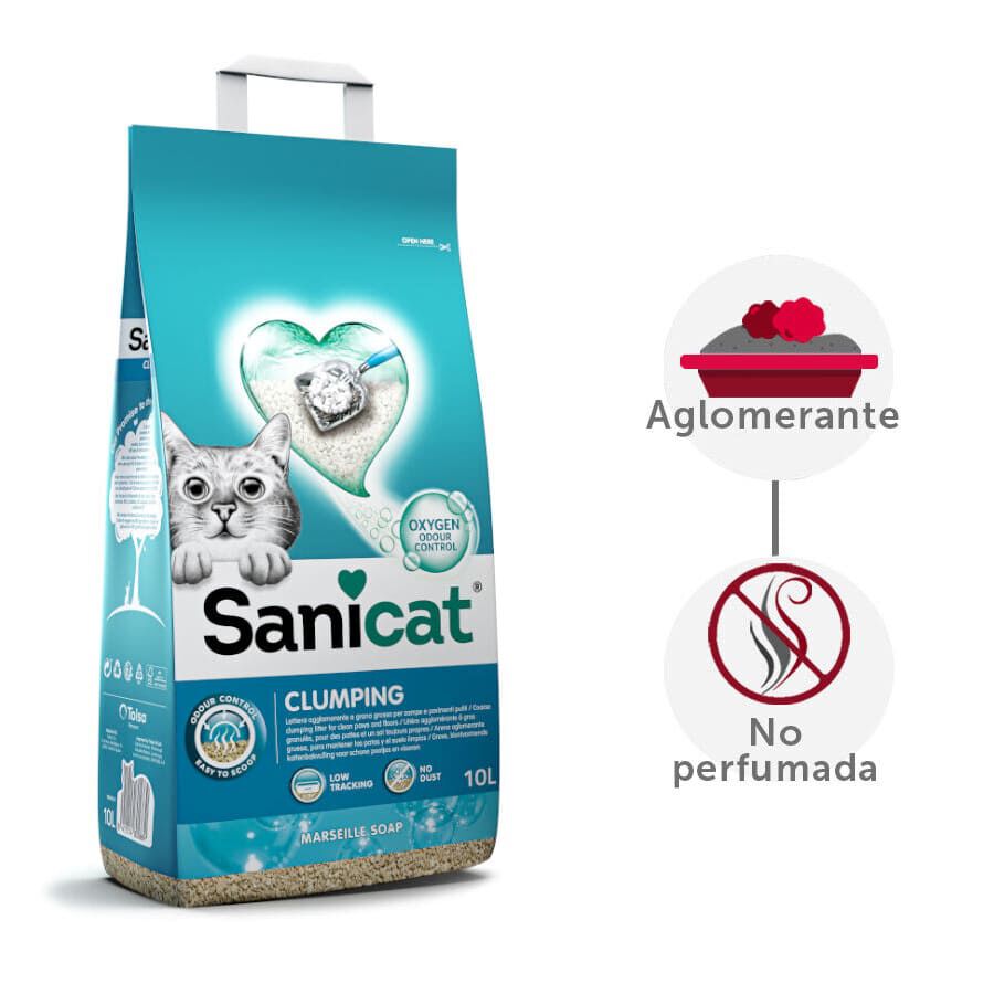 10 L Sanicat Cumpling White Marseille Active Arena Aglomerante para gatos, , large indicador imagen numero 2
