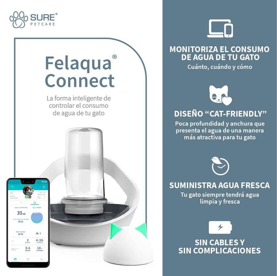 Sure Petcare Felaqua Connect Bebedero Autom&aacute;tico para gatos indicador imagen numero 5