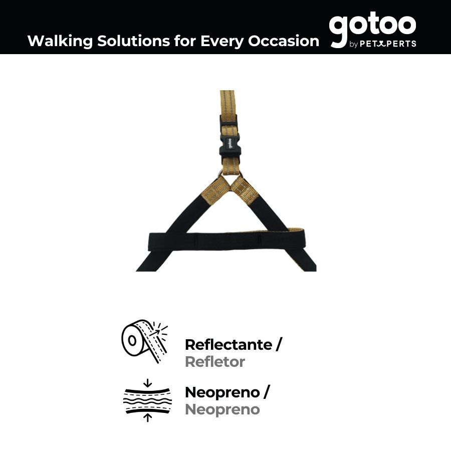 Gotoo Arn&eacute;s reflectante de neopreno beige para perros, , large indicador imagen numero 3