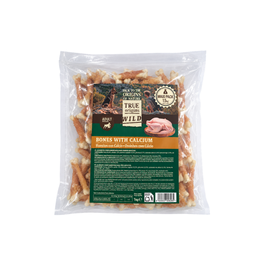 1.5 kg  True Origins Wild Huesitos con Calcio Snack para perros, , large indicador imagen numero 1