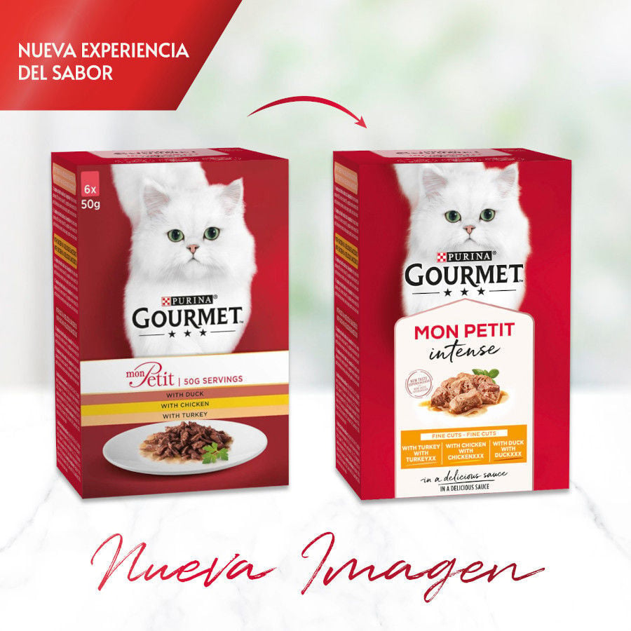6 sobres x 50 g Gourmet Mon Petit Selecci&oacute;n Pescados en salsa sobre para gatos, , large indicador imagen numero 2