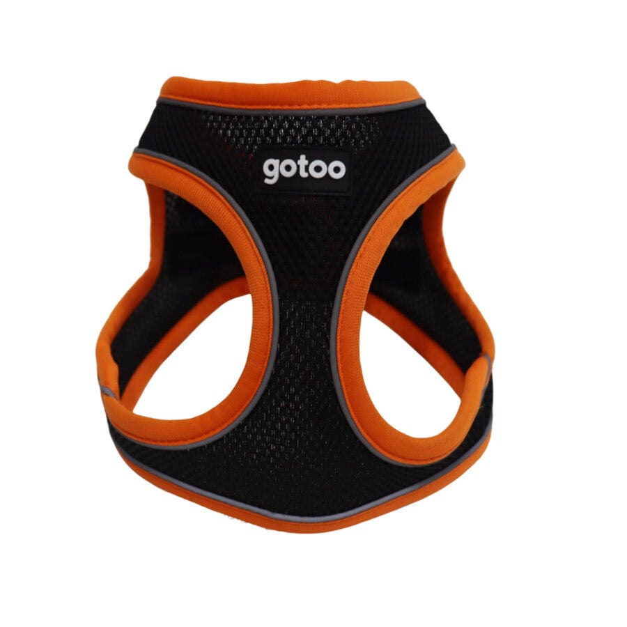 Gotoo Arn&eacute;s ajustable de malla  naranja/negro para perros, , large Imagen numero 2