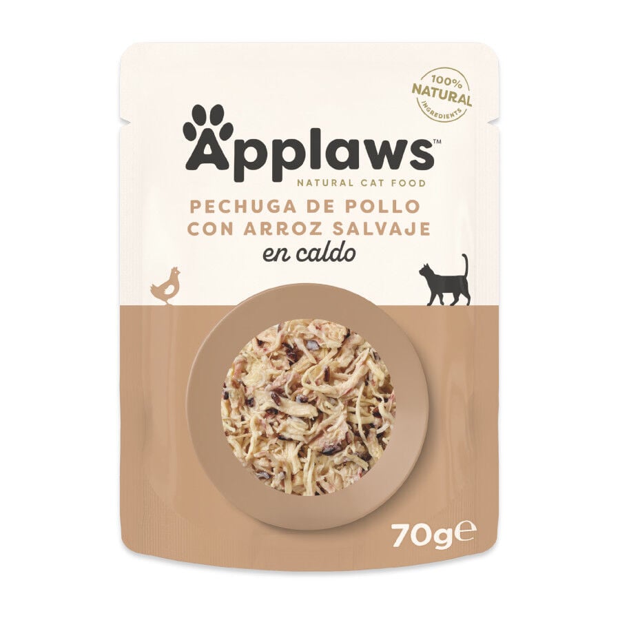 70 g Applaws Pollo y Arroz sobre para gatos, , large Imagen numero 1