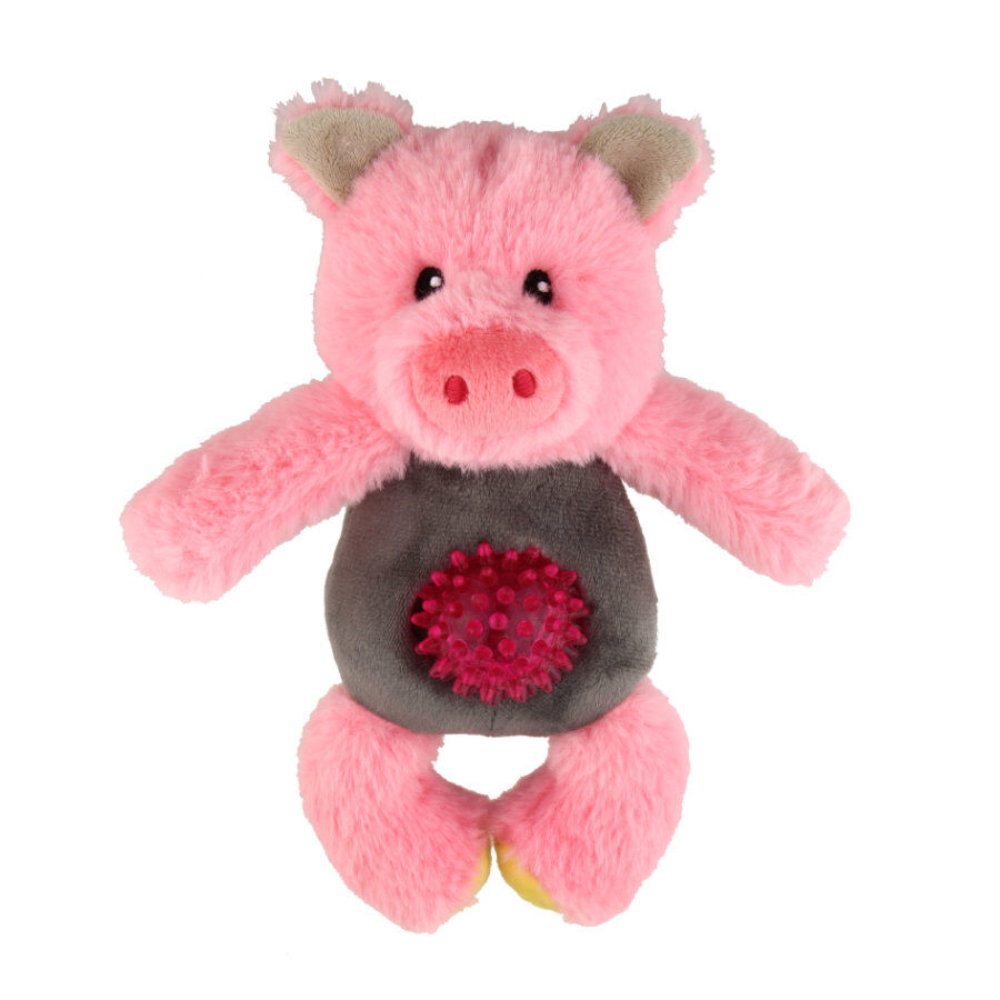 Tootoy! Puppy Multitexture Pink Pig Cuddler peluche para perros, , large indicador imagen numero 2