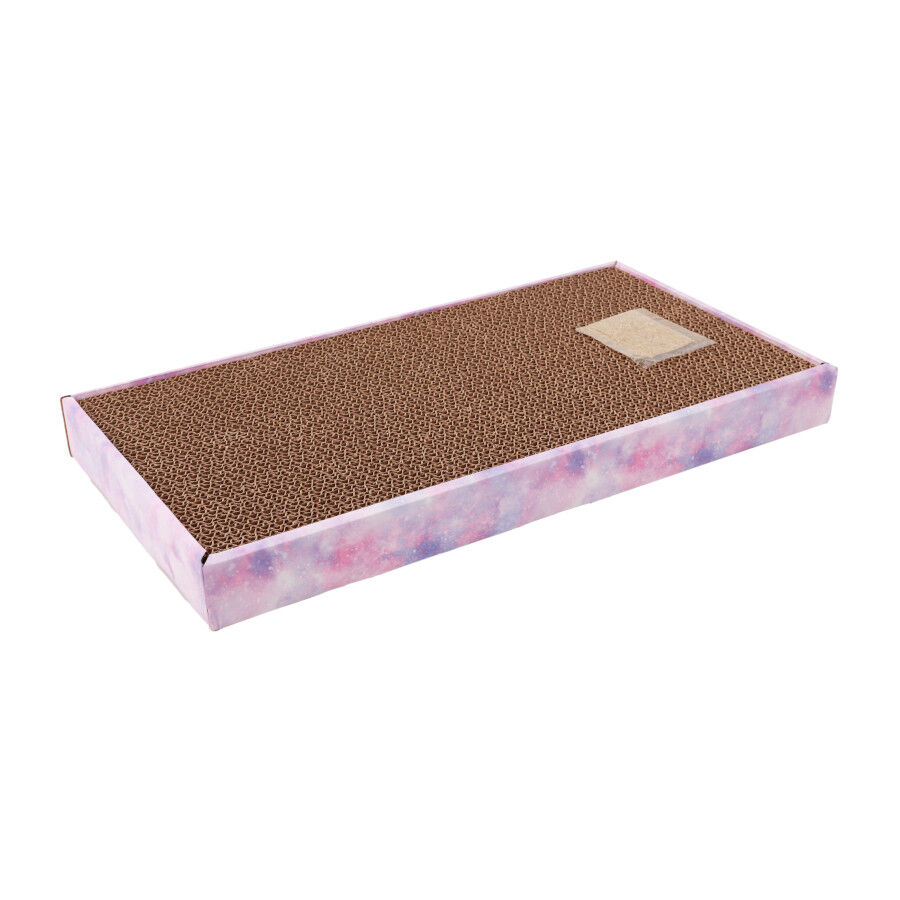 Leeby Fitz tabla rascador de cart&oacute;n rosa para gatos, , large Imagen numero 1