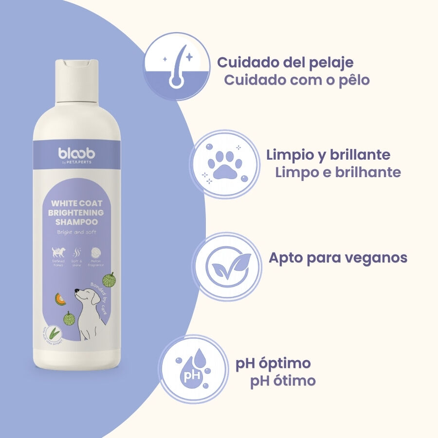 Bloob Champ&uacute; Realzador Mantos Blanco Mel&oacute;n para perros, , large indicador imagen numero 6