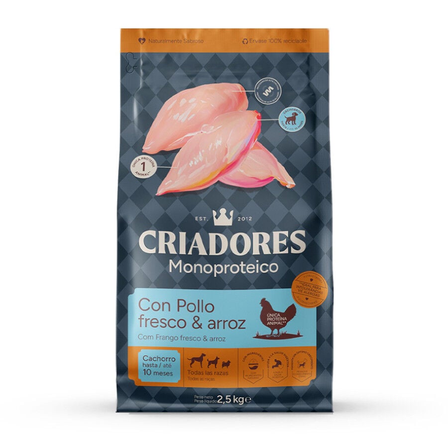 10 kg Criadores Monoproteico Puppy con Pollo pienso para perros, , large indicador imagen numero 1