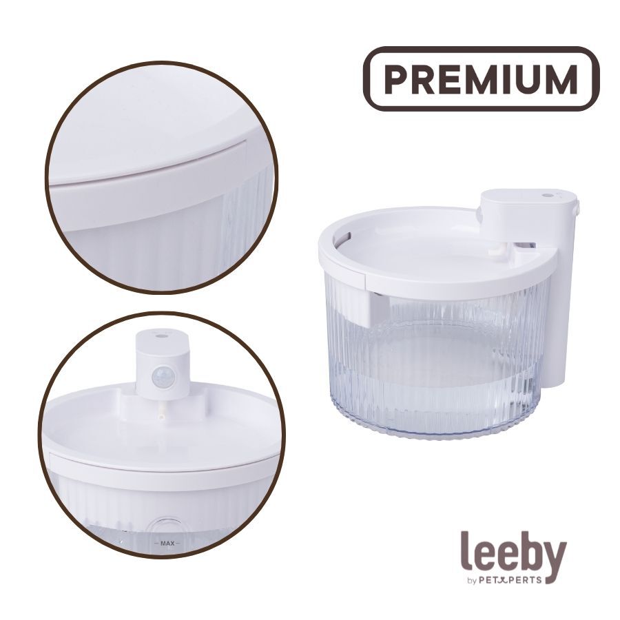 Leeby Fuente de Agua sin Cables Blanco para perros y gatos, , large indicador imagen numero 3