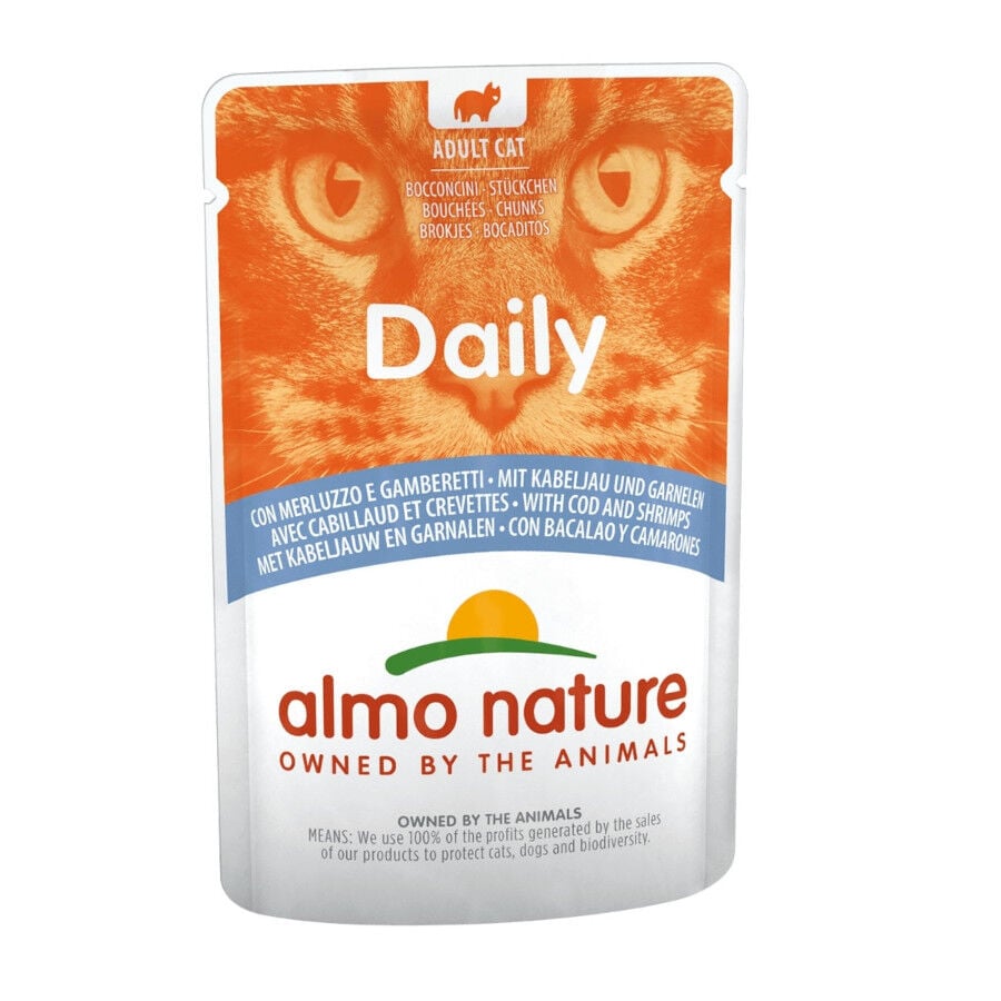 Almo Nature Daily comida h&uacute;meda  bacalao y gambas Imagen numero 1
