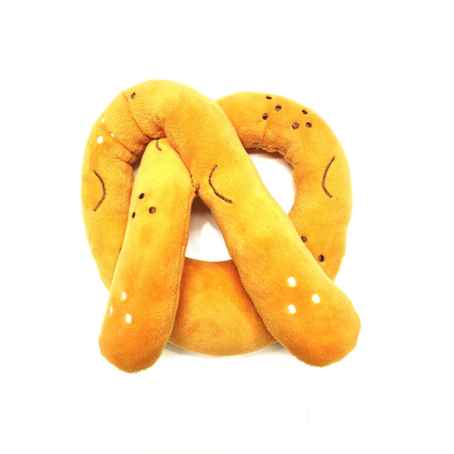 Tootoy! Comfort Baked Pretzel Cuddler peluche con sonido para perros, , large indicador imagen numero 2