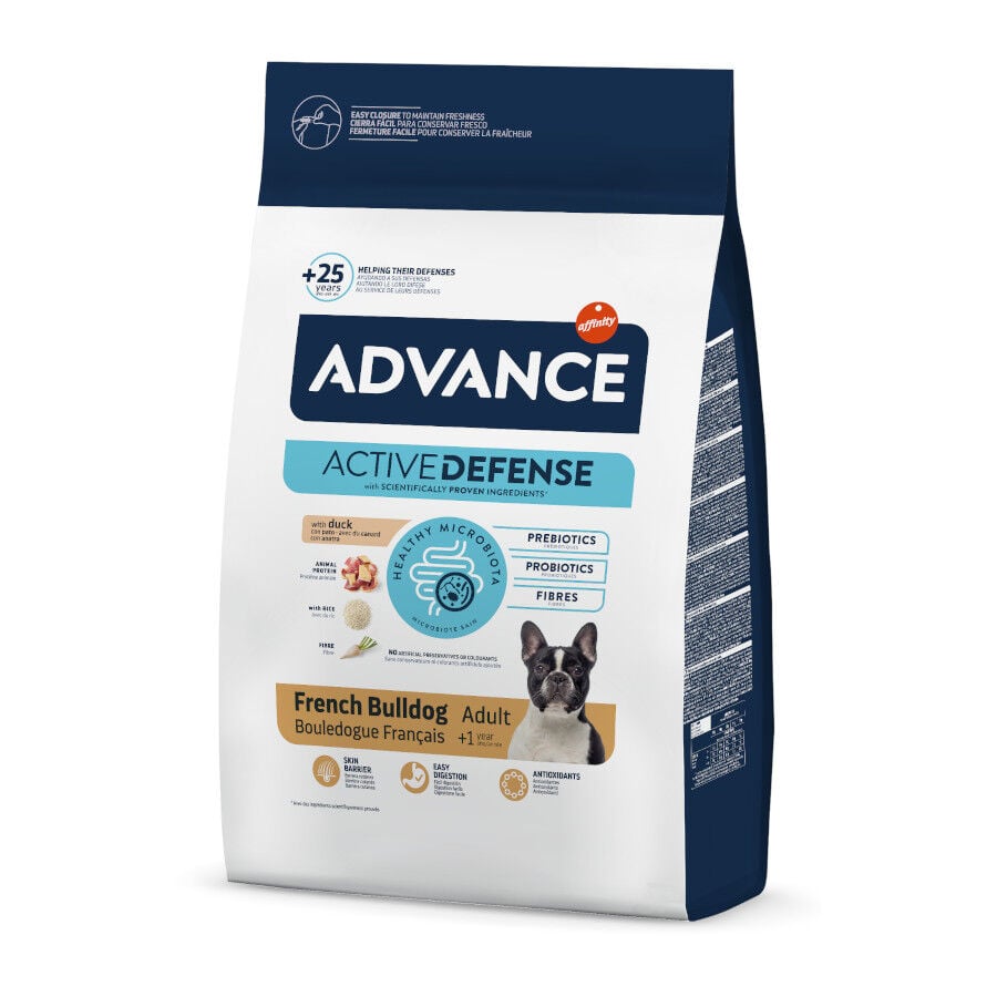 Advance Bulldog Franc&eacute;s Active Defense Pato y Arroz pienso para perros