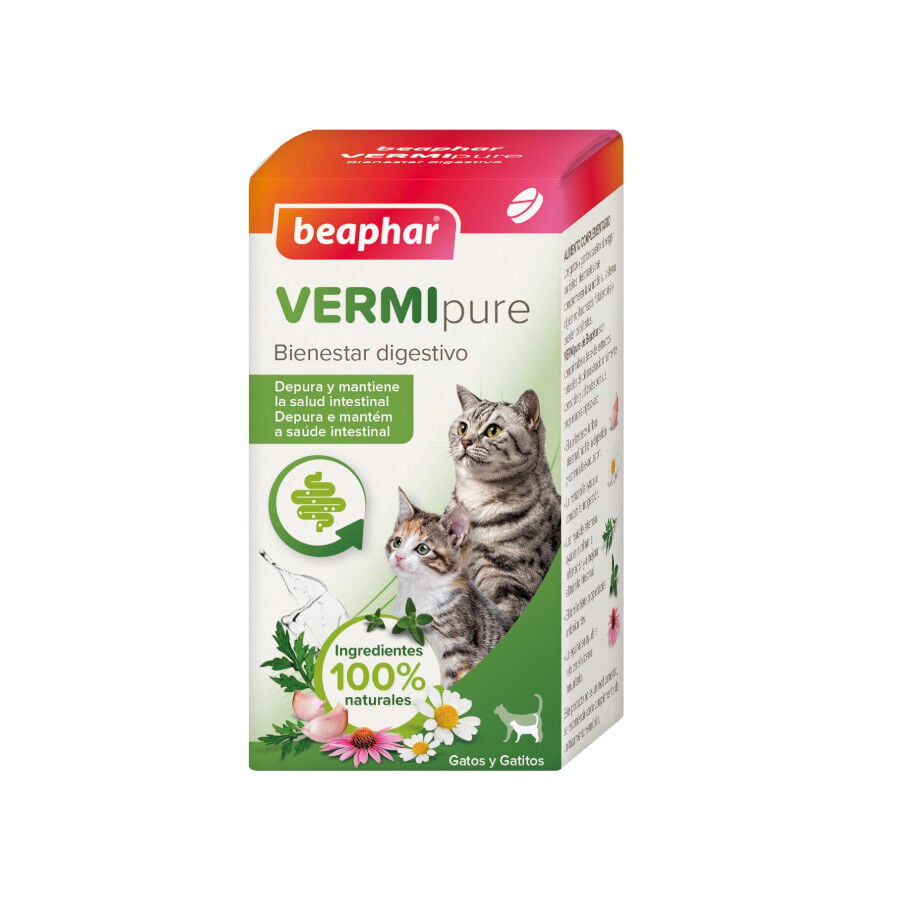 Beaphar Vermipure Repelente Interno Natural en comprimidos para gatos y gatitos