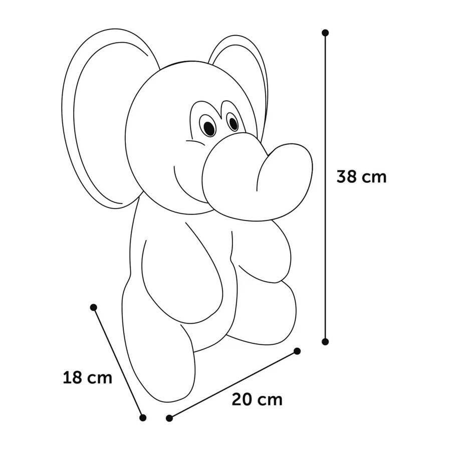Flamingo Henny Elefante de Peluche Gris para perros, , large indicador imagen numero 2