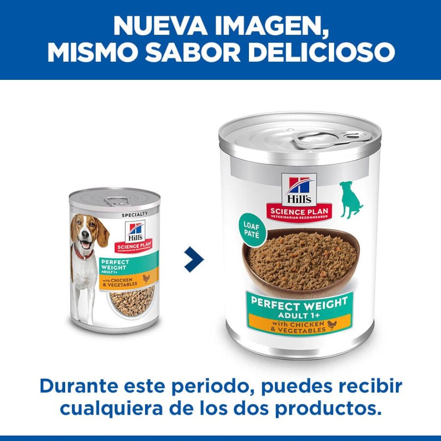 363 g Hill's Adult Perfect Weight Pollo y Vegetales lata para perros, , large Imagen numero 3