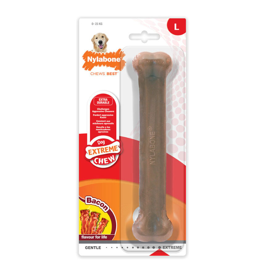 Nylabone Extreme Hueso Mordedor Sabor a Bacon para perros, , large Imagen numero 2