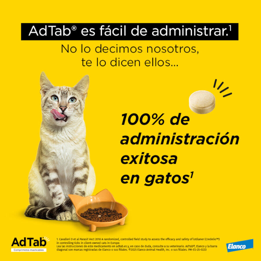 AdTab Comprimidos Masticables Antiparasitarios para gatos, , large indicador imagen numero 6