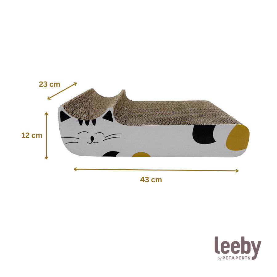Leeby Kira tabla rascador de cart&oacute;n blanco para gatos, , large Imagen numero 5