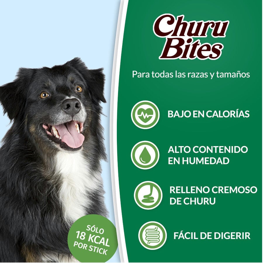 8 sobres x 12 g Churu Bocaditos Bites de Pollo para perros, , large indicador imagen numero 2
