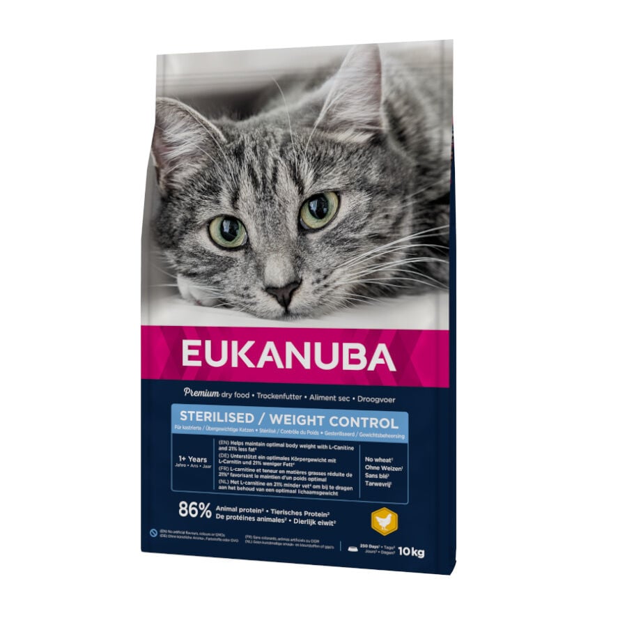 10 kg Eukanuba Sterilised Weight Control pienso para gatos, , large Imagen numero 1